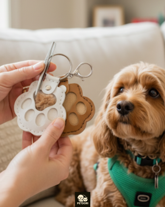 3 Pcs Pet Hair Storage Keychain, Cat Paw Shaped Keychain, Pet Memorial Gift Keyring, Handmade Key Holder for Collecting Cat and Dog Hair