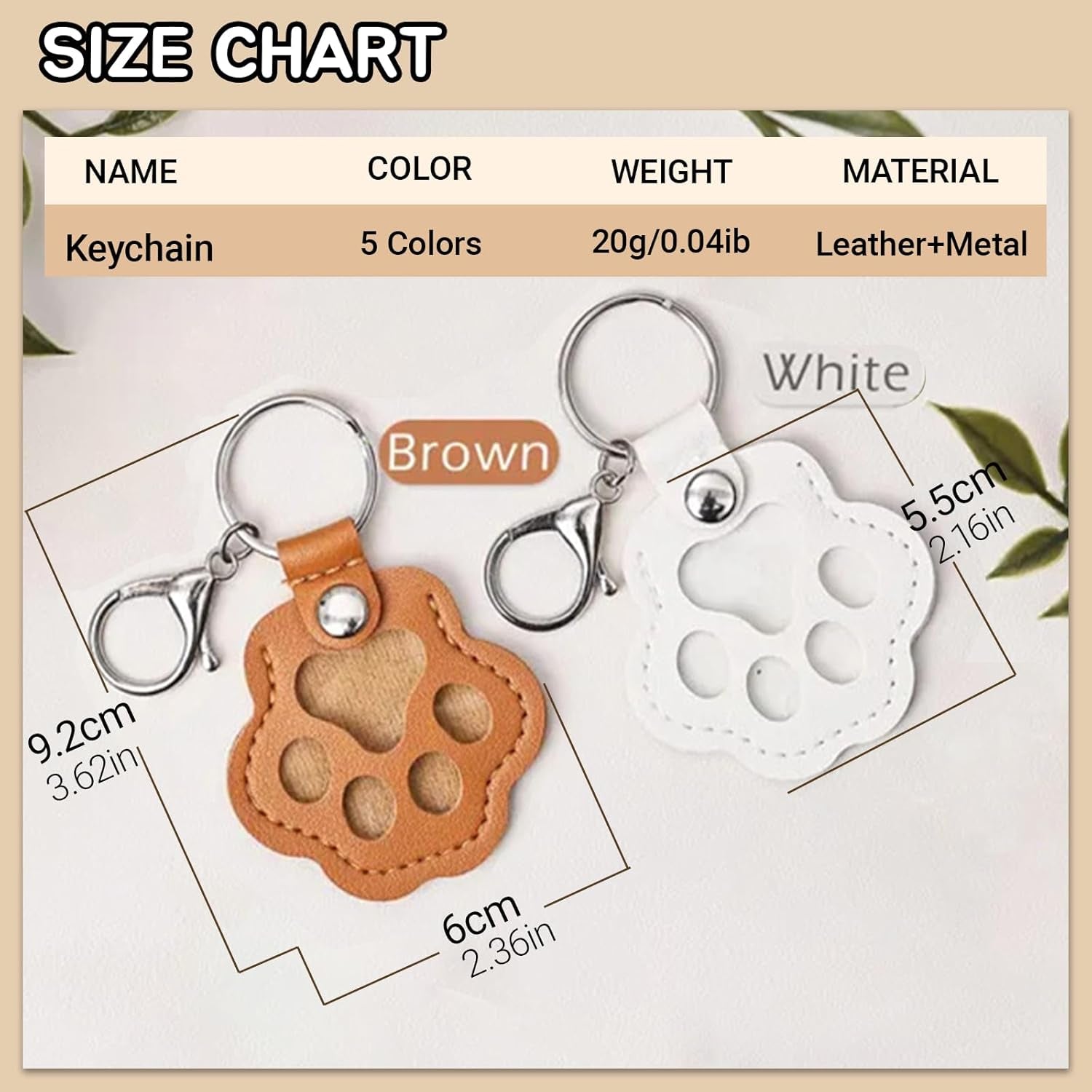 Pet Memorial Paw Keychain – Dog & Cat Fur Storage Leather Charm