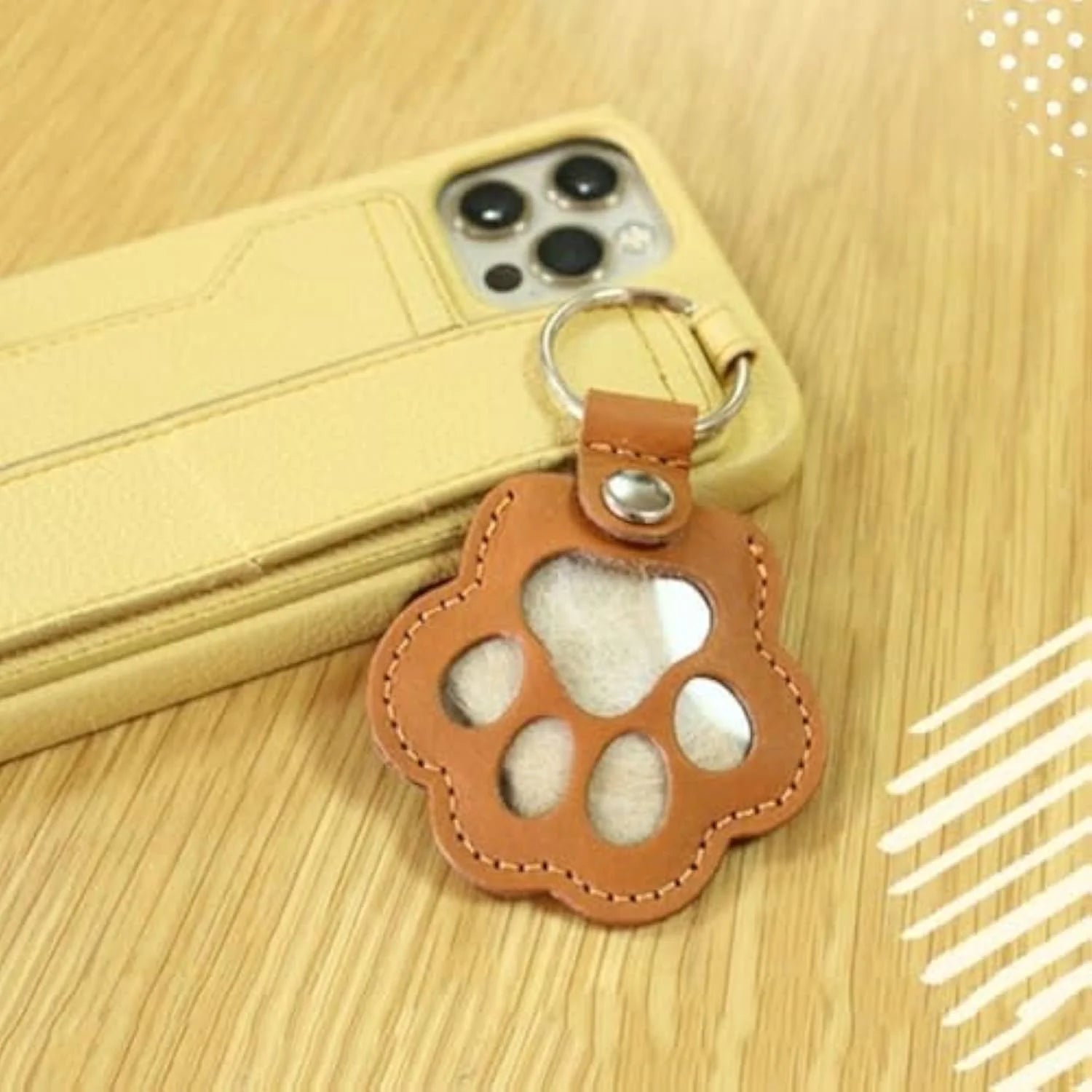 3 Pcs Pet Hair Storage Keychain, Cat Paw Shaped Keychain, Pet Memorial Gift Keyring, Handmade Key Holder for Collecting Cat and Dog Hair