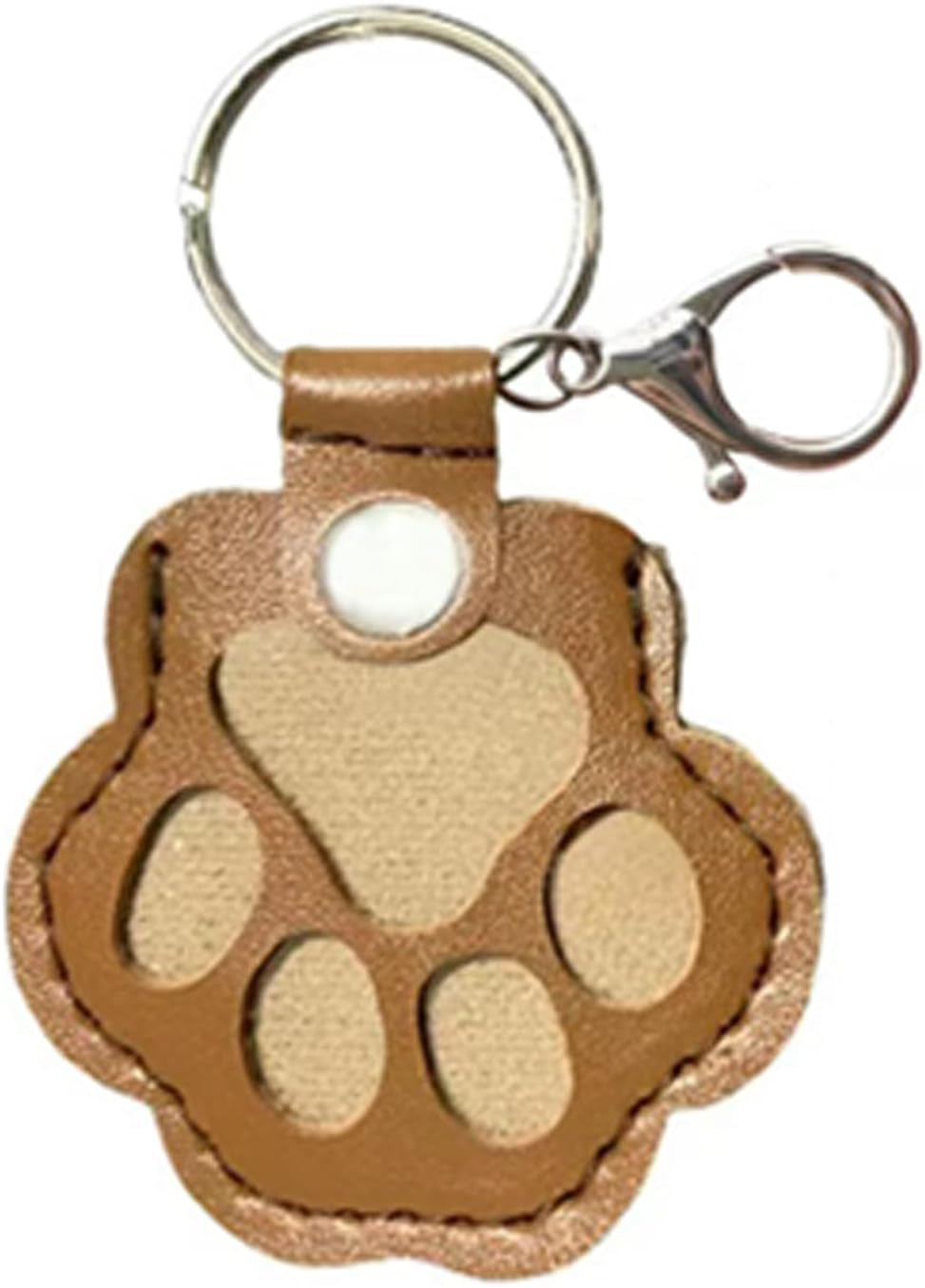 Pet Memorial Paw Keychain – Dog & Cat Fur Storage Leather Charm