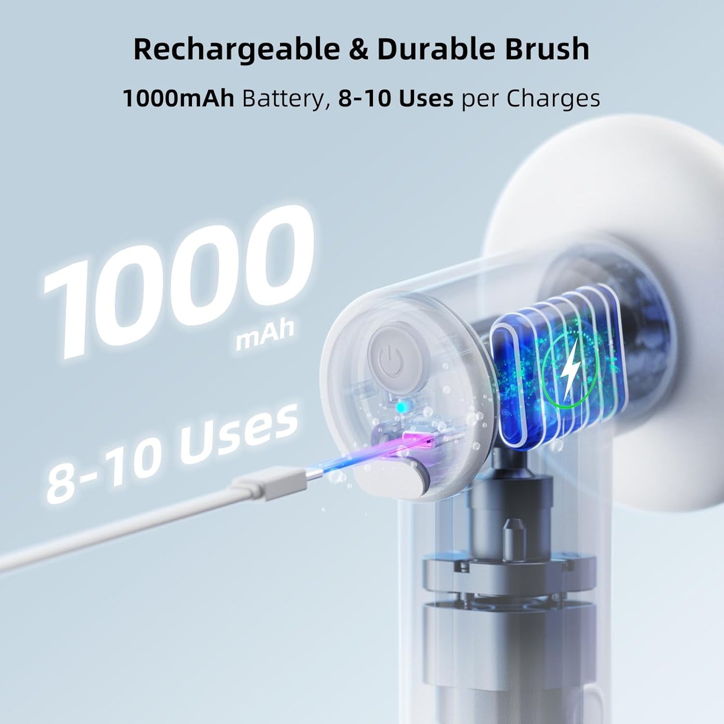 Automatic Pet Bath Brush – Rechargeable Waterproof Dog Scrubber with Soft Silicone, One-Button Deep Cleaning for Short & Long Hair Pets