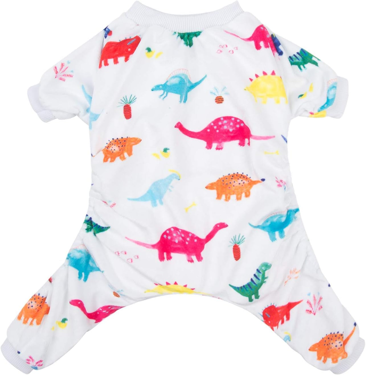 Halloween Skull Pajamas for Dogs & Cats – Cozy Skeleton Print Pet Jumpsuit