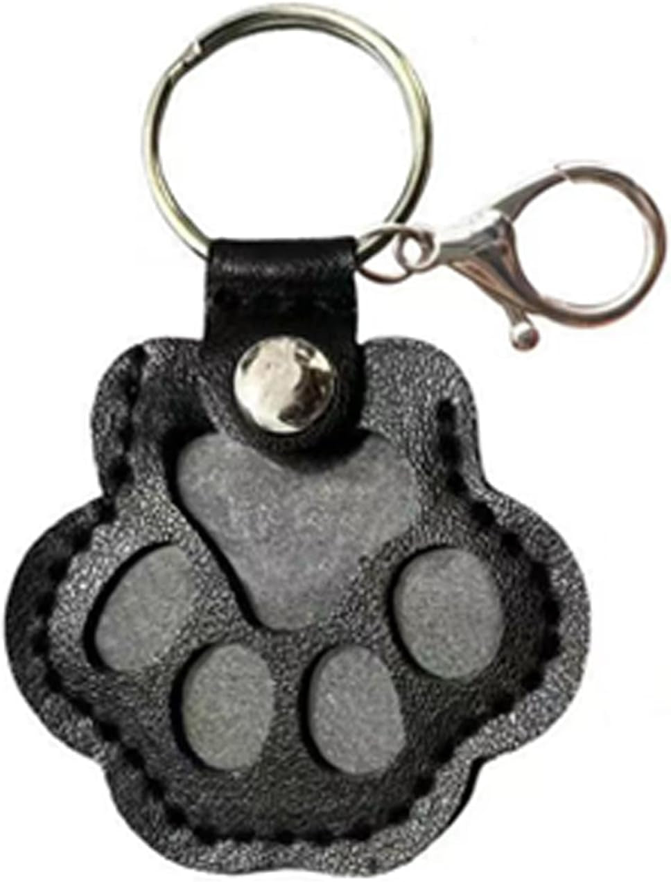 Pet Memorial Paw Keychain – Dog & Cat Fur Storage Leather Charm